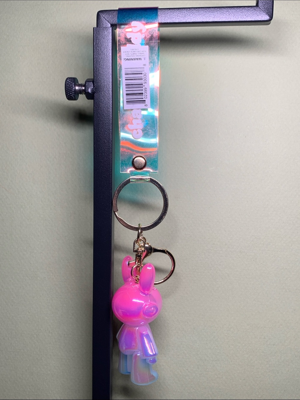 Charm Buddy Keychain - Pink & Blue Rabbit - Picture 4 of 4